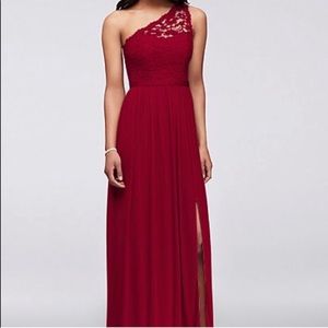 David’s bridal (apple) red dress